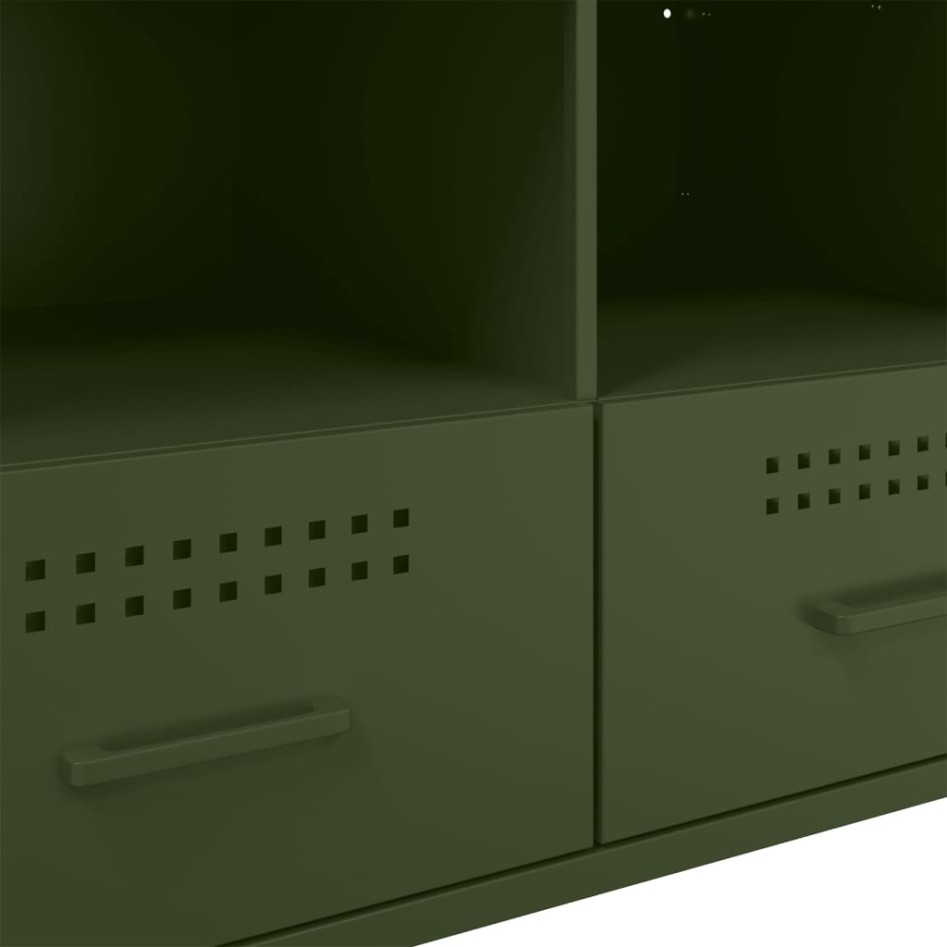 Mueble para TV acero verde oliva 68x39x50,5