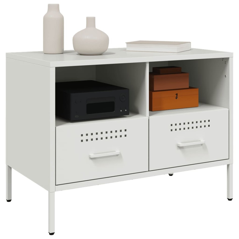 Mueble para TV acero blanco 68x39x50,5