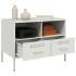 Mueble para TV acero blanco 68x39x50,5