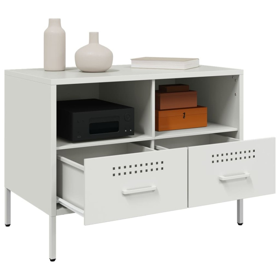 Mueble para TV acero blanco 68x39x50,5