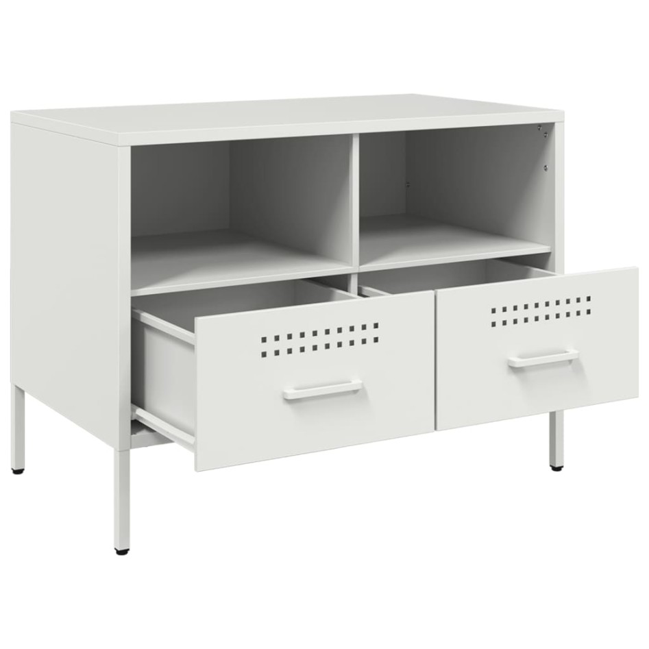 Mueble para TV acero blanco 68x39x50,5