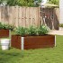 Jardinera de madera maciza de pino marrón 120x80