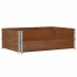 Jardinera de madera maciza de pino marrón 120x80