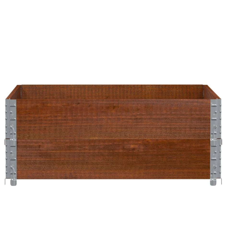 Jardinera de madera maciza de pino marrón 100x100