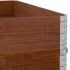 Jardinera de madera maciza de pino marrón 100x100