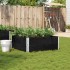Jardinera de madera maciza de pino negra 100x100