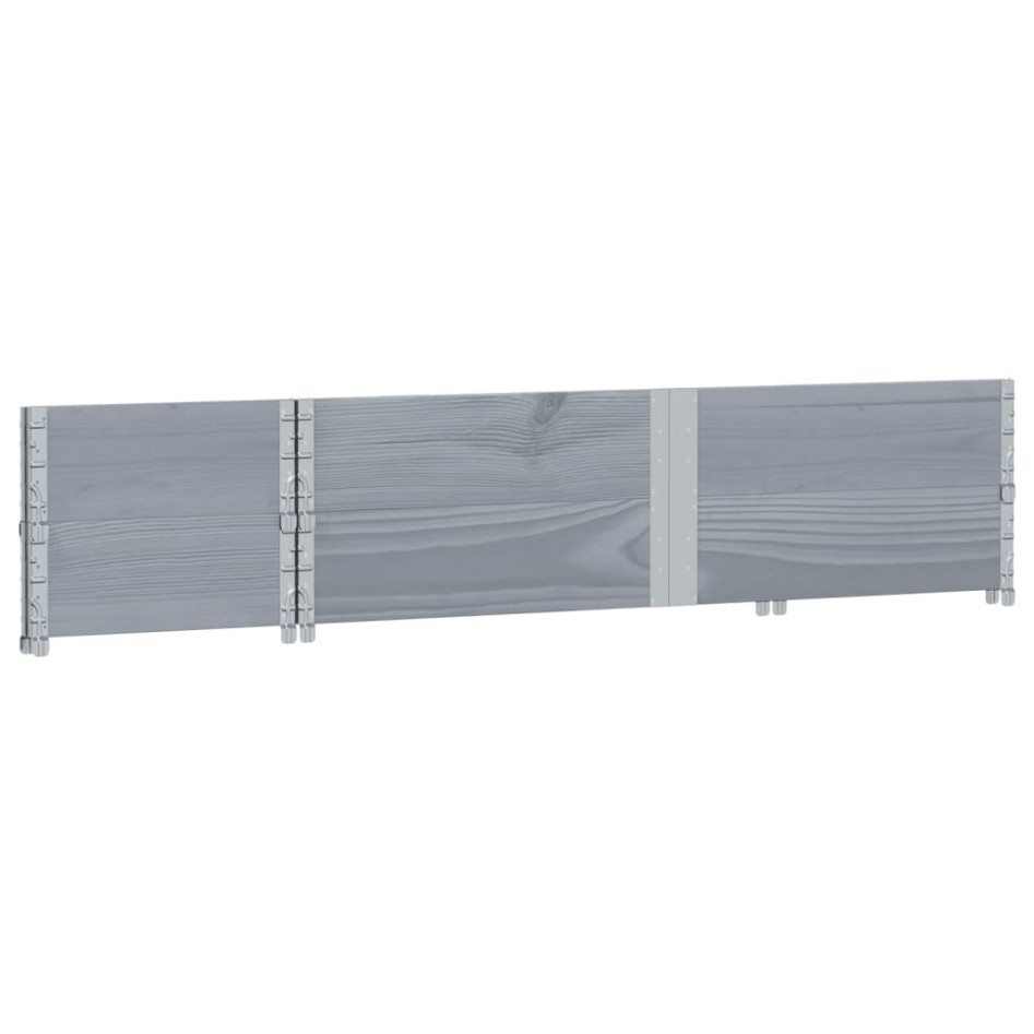 Jardinera de madera maciza de pino gris 150x50