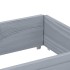 Jardinera de madera maciza de pino gris 150x50