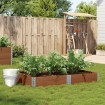 Jardinera de madera maciza de pino marrón 150x100 cm