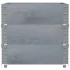 Jardinera de madera maciza de pino gris 80x60
