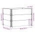Jardinera de madera maciza de pino gris 80x60