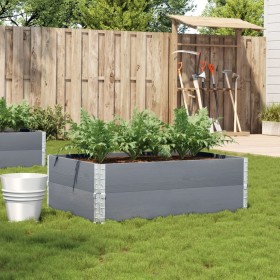 Jardinera de madera maciza de pino gris 120x80