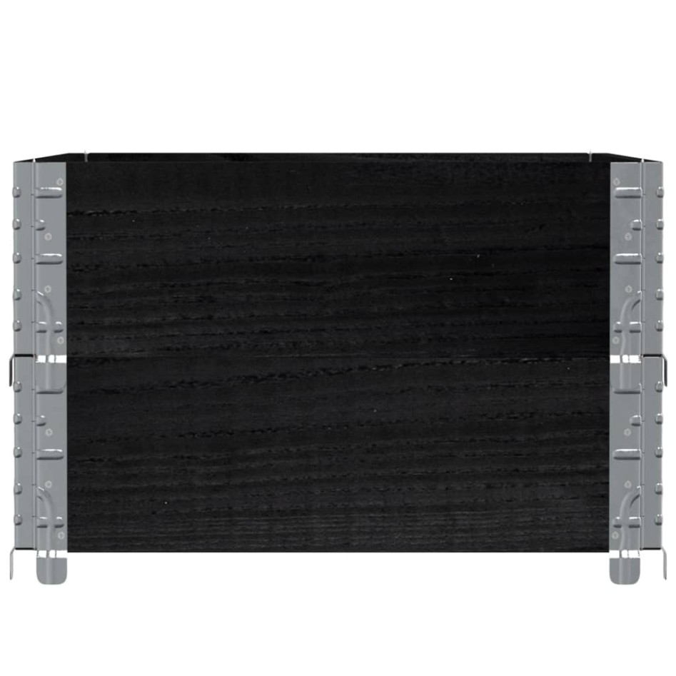Jardinera de madera maciza de pino negro 80x60