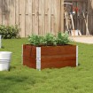 Jardinera de madera maciza de pino marrón 80x60 cm