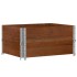 Jardinera de madera maciza de pino marrón 80x60