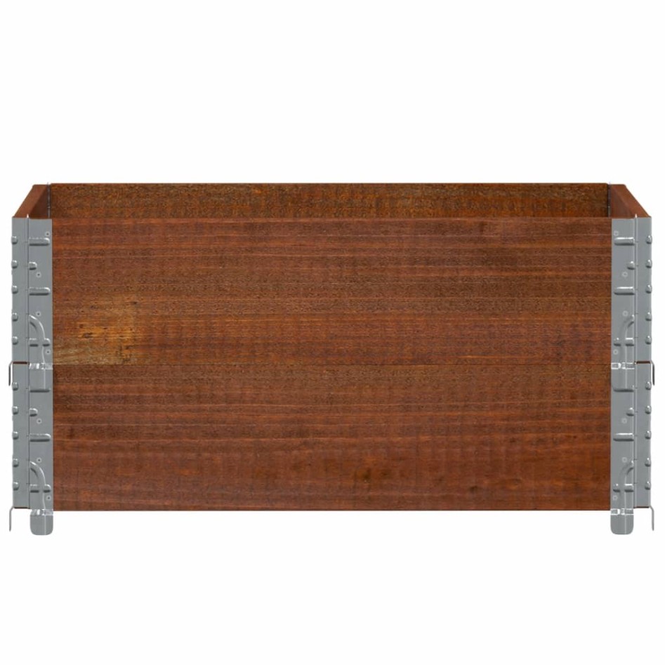 Jardinera de madera maciza de pino marrón 80x60