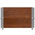 Jardinera de madera maciza de pino marrón 80x60