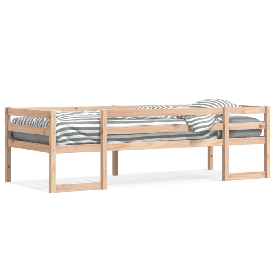 Estructura de cama para niños madera maciza de pino 75x190