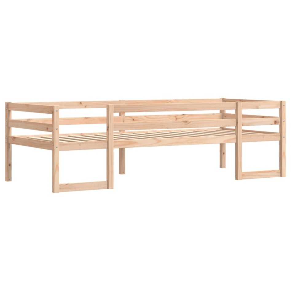 Estructura de cama para niños madera maciza de pino 75x190