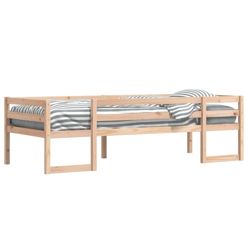 Estructura de cama para niños madera maciza de pino 75x190