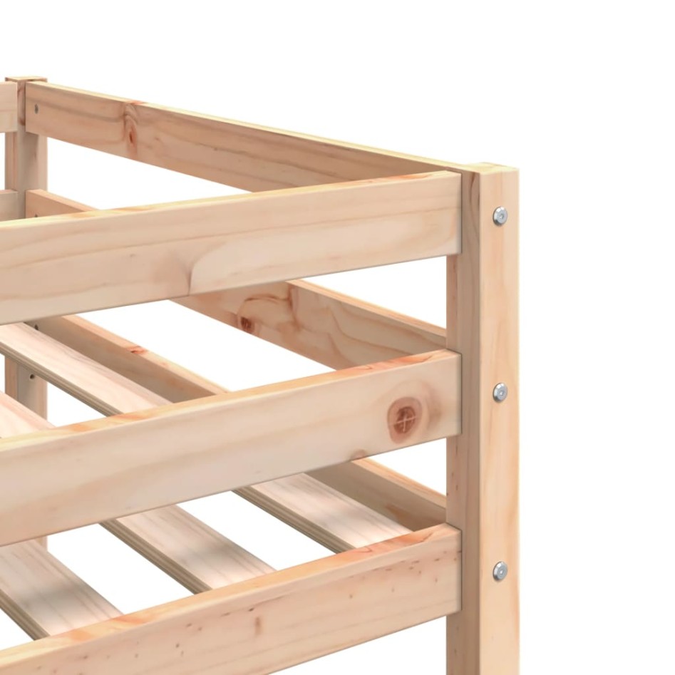 Estructura de cama para niños madera maciza de pino 75x190