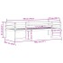 Estructura de cama para niños madera maciza de pino 75x190
