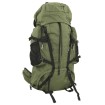 Mochila de senderismo tela oxford verde militar 80 l