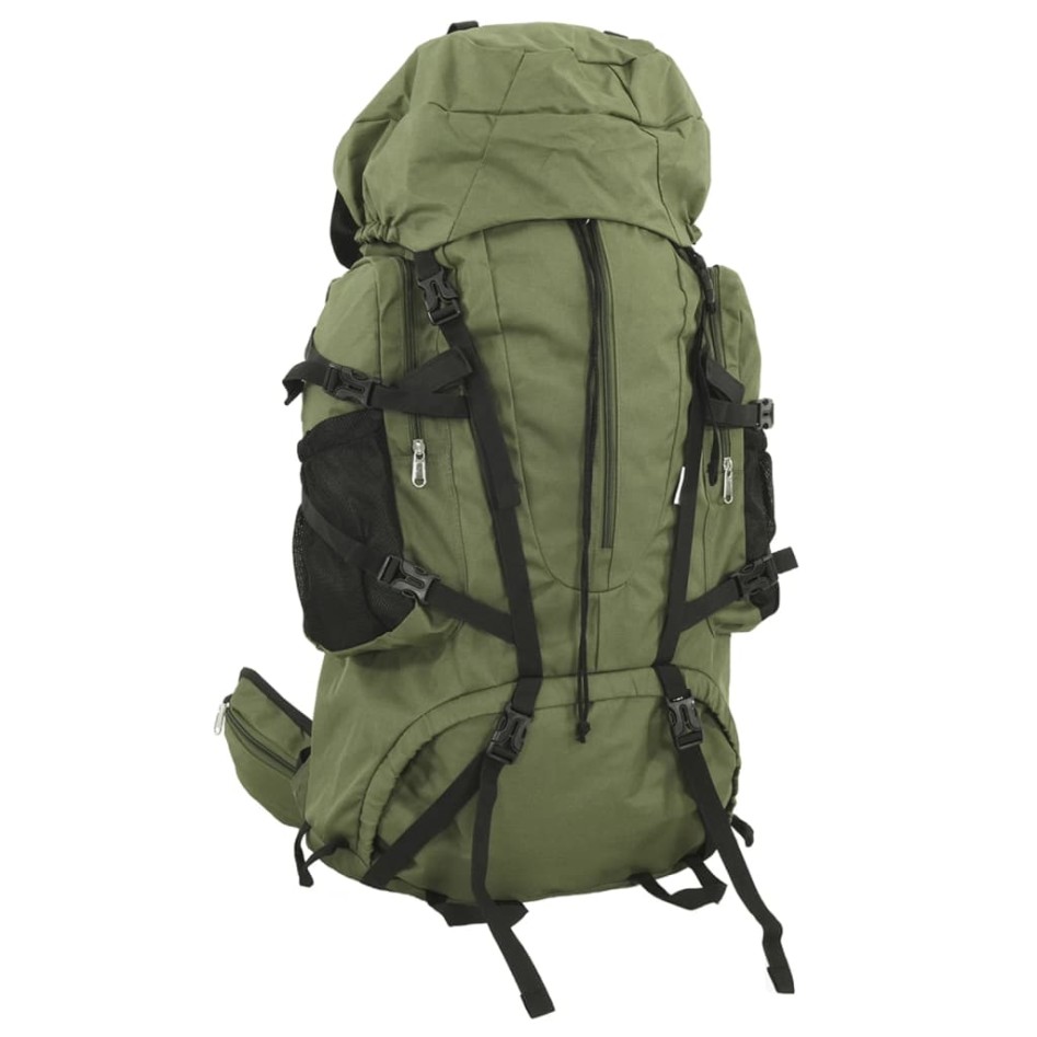 Mochila de senderismo tela oxford verde militar 100