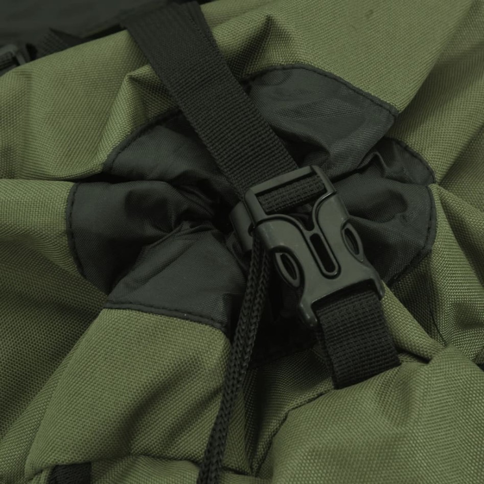 Mochila de senderismo tela oxford verde militar 100