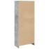 Estantería madera de ingeniería gris hormigón 57x28,5x141