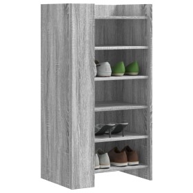 Mueble zapatero madera de ingeniería gris Sonoma 52x37,5x100