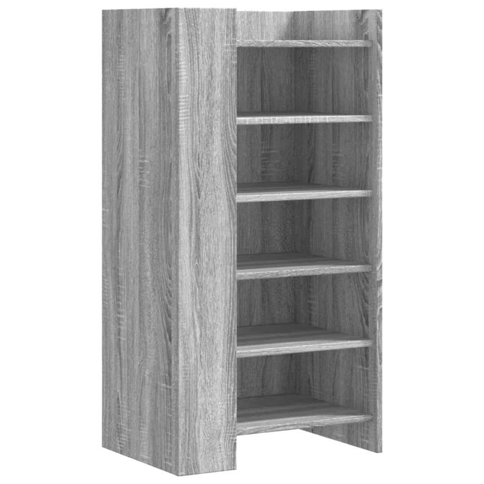 Mueble zapatero madera de ingeniería gris Sonoma 52x37,5x100