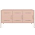 Mueble de TV de acero rosa 100,5x39x50,5