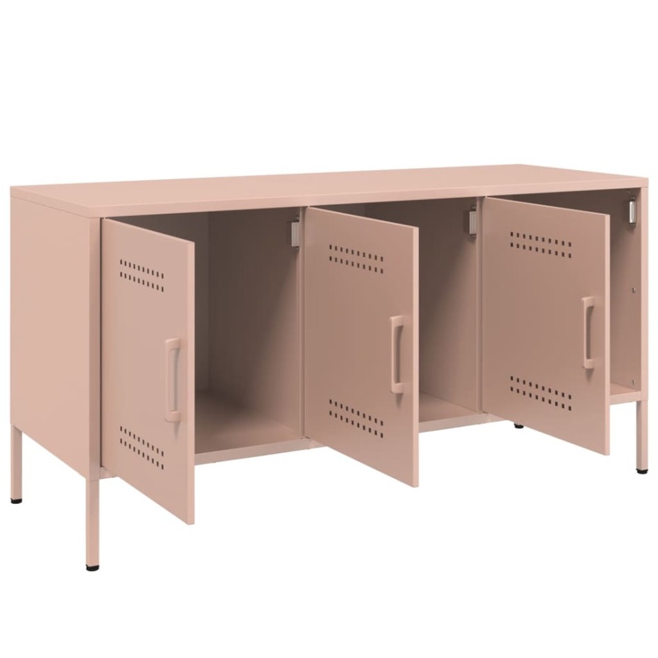 Mueble de TV de acero rosa 100,5x39x50,5