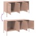 Mueble de TV de acero rosa 100,5x39x50,5