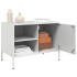 Mueble de TV de acero blanco 68x39x50,5