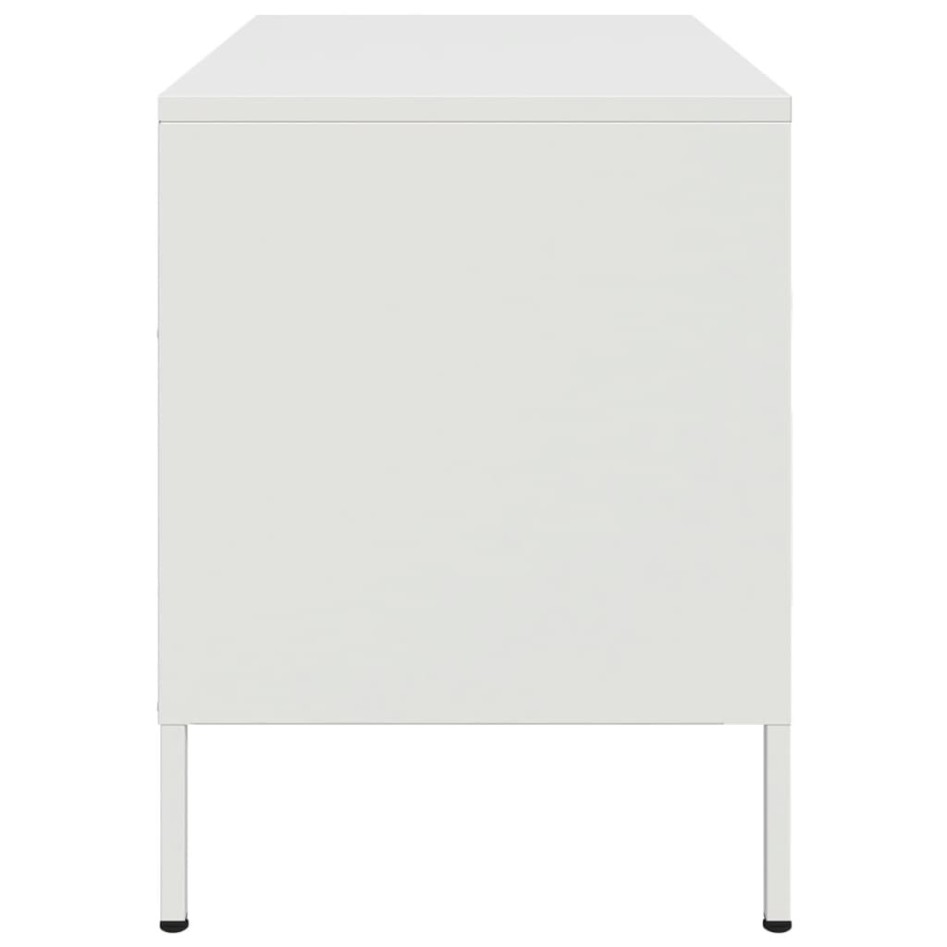 Mueble de TV de acero blanco 68x39x50,5