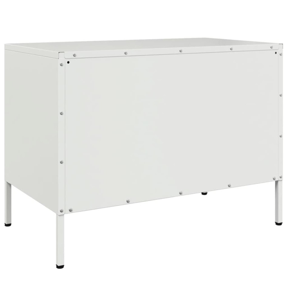 Mueble de TV de acero blanco 68x39x50,5