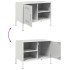 Mueble de TV de acero blanco 68x39x50,5