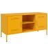 Mueble de TV de acero amarillo mostaza 100,5x39x50,5