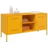 Mueble de TV de acero amarillo mostaza 100,5x39x50,5