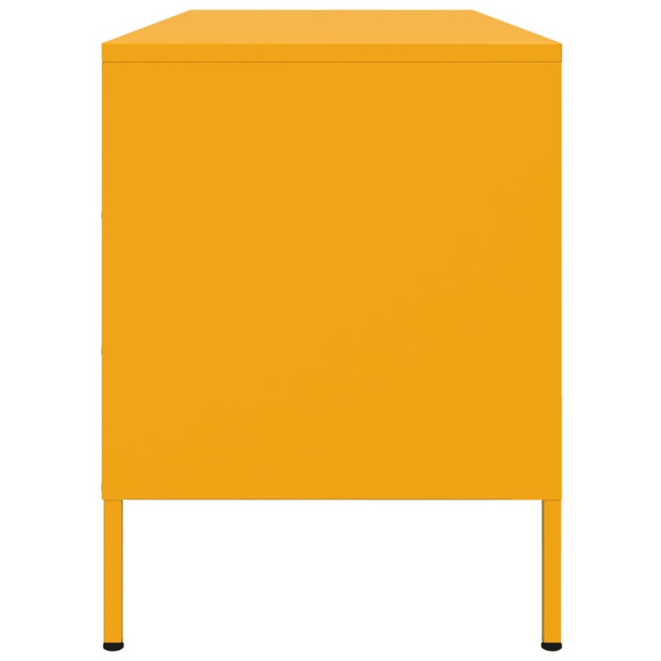 Mueble de TV de acero amarillo mostaza 100,5x39x50,5
