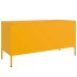 Mueble de TV de acero amarillo mostaza 100,5x39x50,5