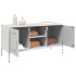 Mueble de TV de acero blanco 100,5x39x50,5