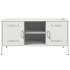 Mueble de TV de acero blanco 100,5x39x50,5