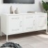 Mueble de TV de acero blanco 100,5x39x50,5