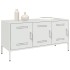 Mueble de TV de acero blanco 100,5x39x50,5