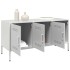 Mueble de TV de acero blanco 100,5x39x50,5