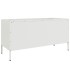 Mueble de TV de acero blanco 100,5x39x50,5