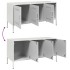 Mueble de TV de acero blanco 100,5x39x50,5